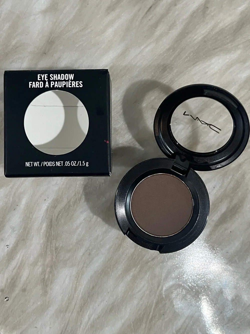 NEW MAC Cosmetics Brun Satin Powder Pigmented Eyeshadow Dark Brown Single